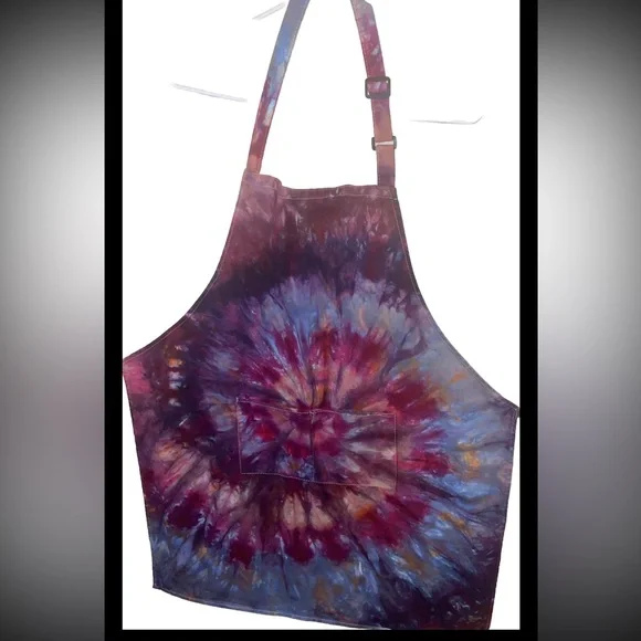 🌌Custom Made ice dye tie dye galaxy universe space apron with front pockets 🪐 - Picture 2 of 5